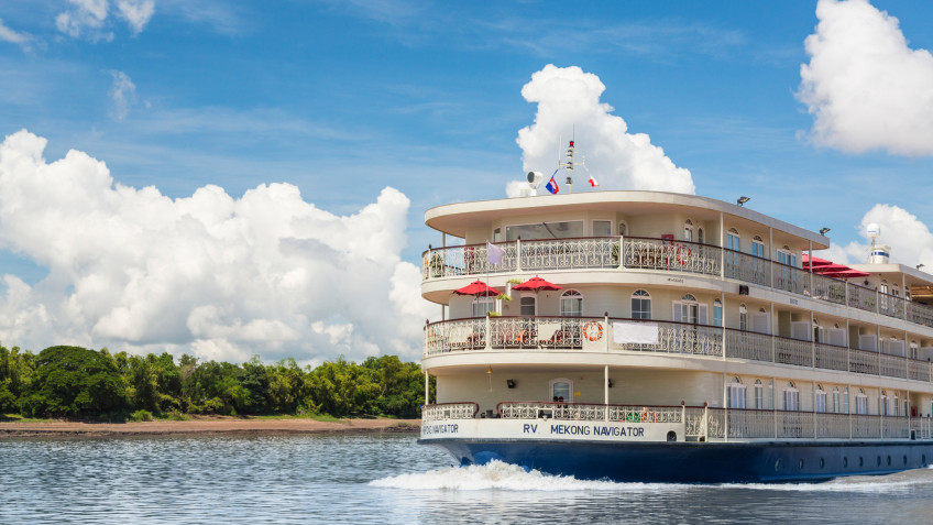 Scenic cruise on Mekong River
