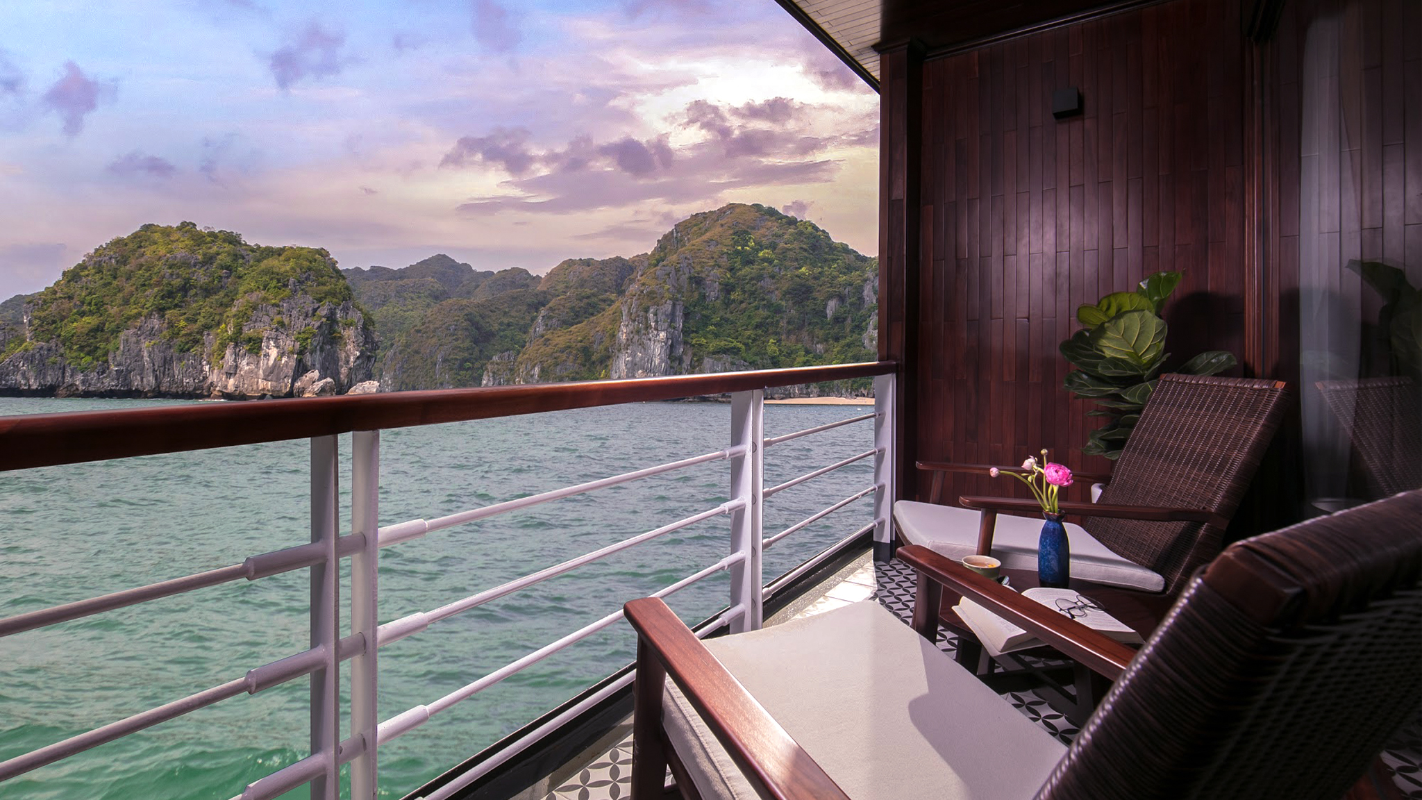 Relaxing in the Private Balcony