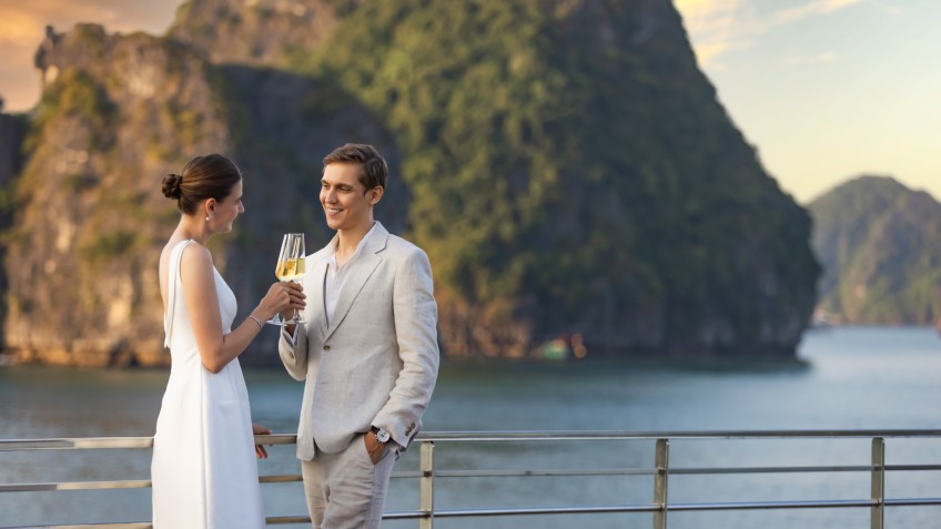 Romantic Halong Bay Seascape
