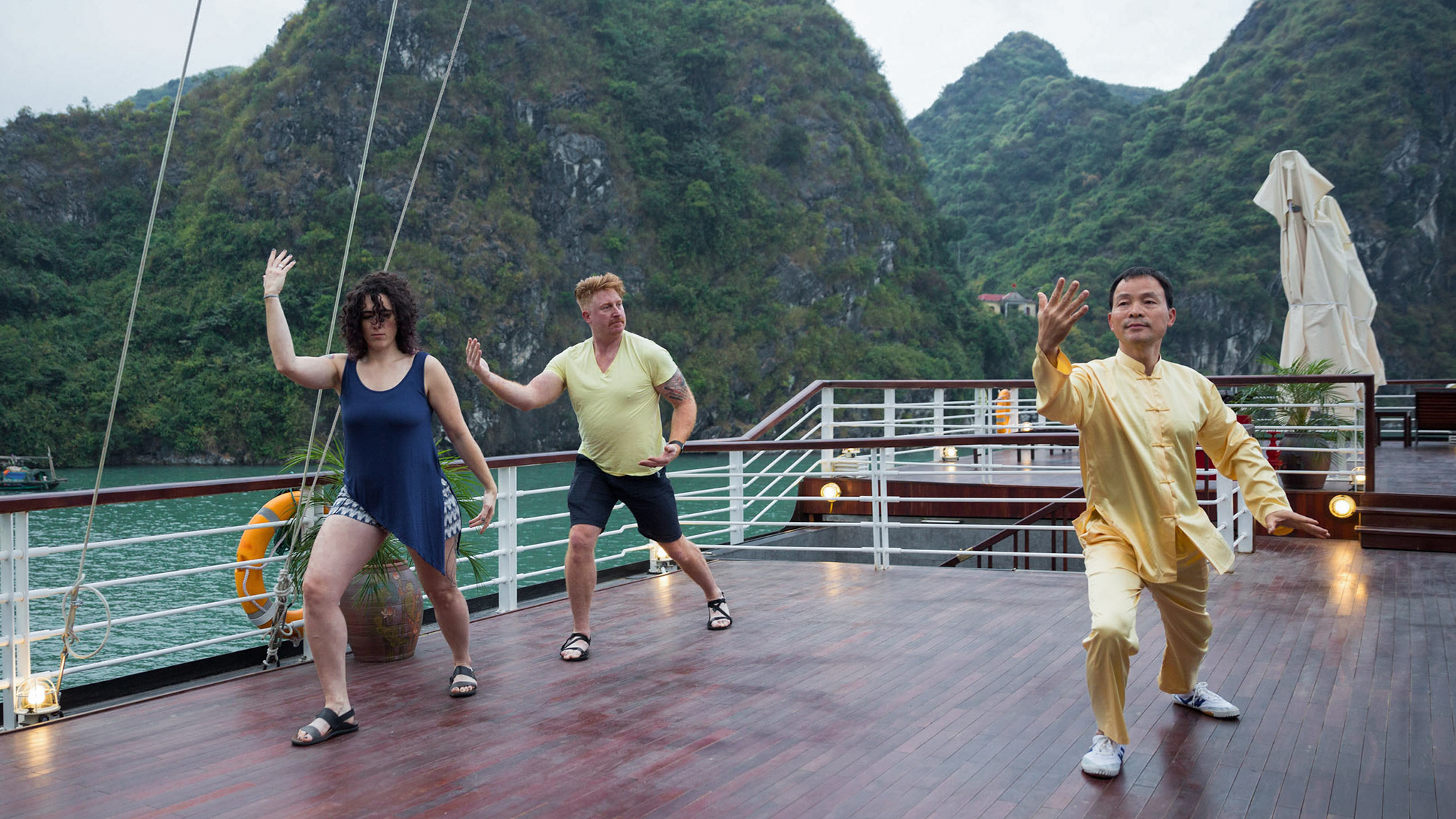 Energize yourself with an early-morning Taichi lesson on the sundeck
