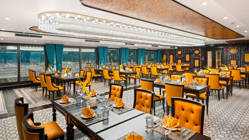 Elegant Ambrosia Restaurant on the 4th deck