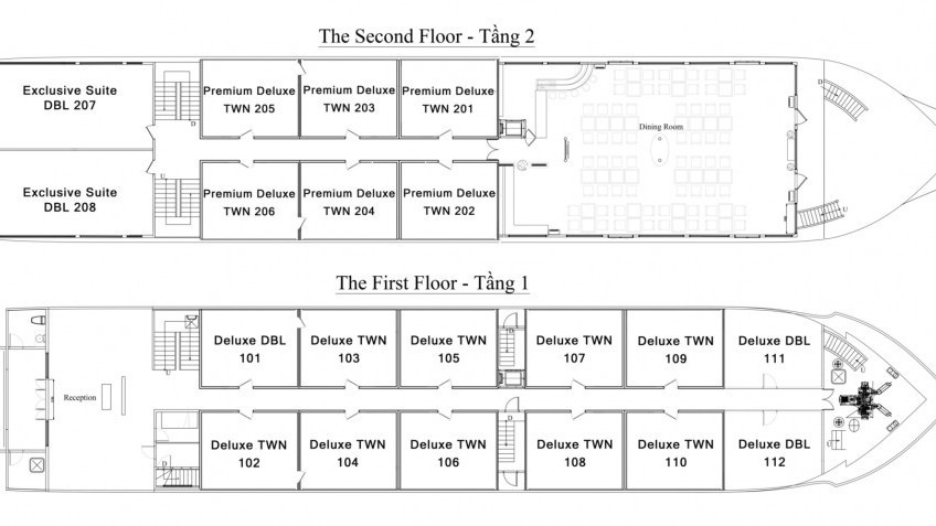 Peony Cruise Deck Plan