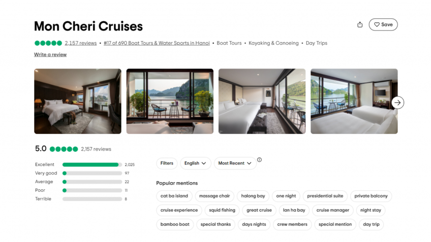Mon Cheri Halong Bay On Tripadvisor
