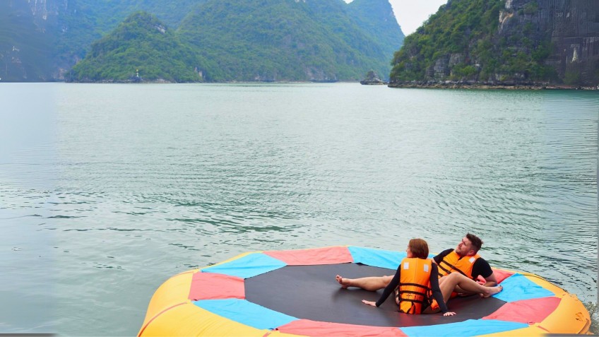 Water Activity On Giant Float