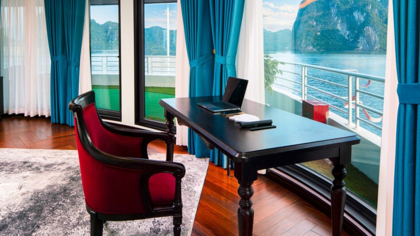 Working Table overlooking the bay