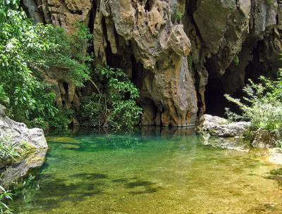 Panoramic view of Bach Ma National Park with lush forests and distant lagoons